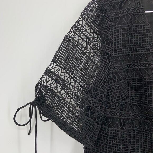 Tularosa Crochet Lace‎ Blouse Womens S Revolve Black Button Dainty Coquette NWOT - Picture 5 of 9